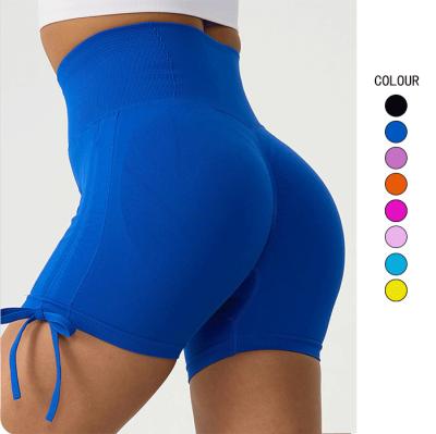 China Breathable Nylon And Spandex Yoga Shorts Women Shorts Seamless Yoga Pants Sports Leggings Set High Waist Yoga Pants for sale