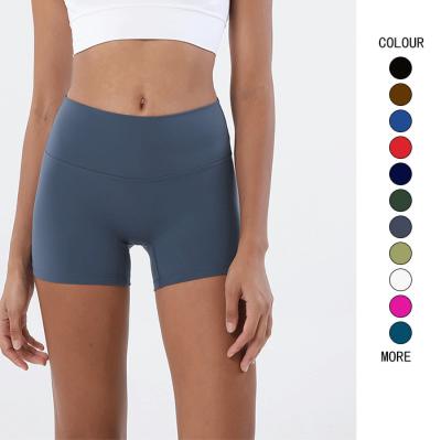 China New Breathable Double Sided Mill High Waist Yoga Shorts Short Panty Gym Legging Yoga Shorts For Women Gym Fitness Sets for sale