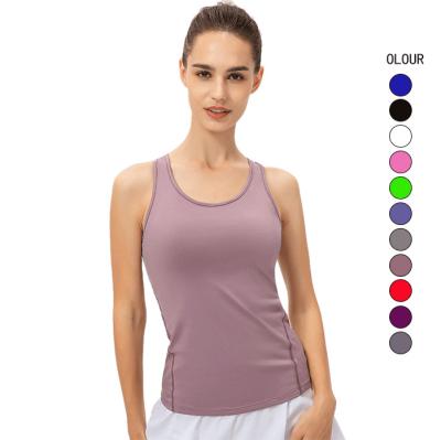 China New fashion QUICK-DRY QUICK-DRY sports vest yoga top for women sports wear for women neck vest for girls gym workout yoga tank tops for sale