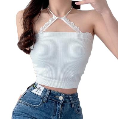 China Seamless Neck Knitted Vest For Women With Feeling New Design Summer Womens Casual Sleeveless Sport Vest Tops for sale