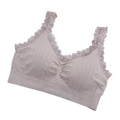 China New style ladies' lace bra design sexy crossover daily wear bra tops seamless summer style for sale