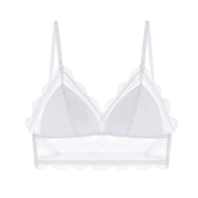 China Women's Seamless Thin Sexy Triangle Lace Bra U Backless Bra U Type Push Up Bralette Bra Women's Bra for sale