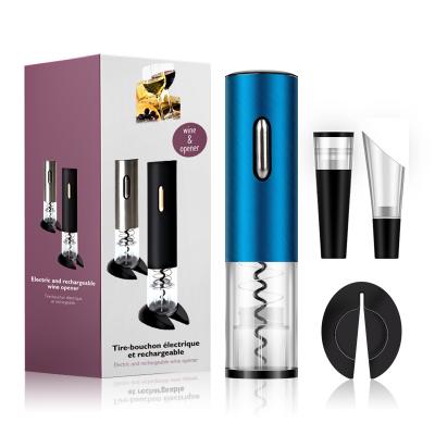 China Hot Sale Stored In Amazon Refillable Wine Opener Automatic Wine Opener Set With Color Box for sale