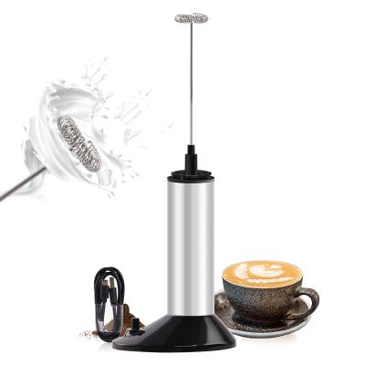 China 2021 Most Sustainable Products, Automatic Coffee Milk Frother With Stander, USB Rechargeable New Different Color for sale