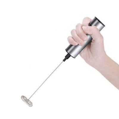 China Handheld Battery Powered Electric Foamer Maker Stocked Milk Frother With With Stainless Steel Beater for sale