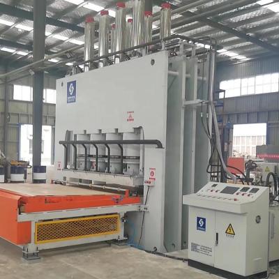 China Floor Board.MDF Laminate.HDF Laminated Hydraulic Short Cycle Hot Press Production Line For MDF Board for sale