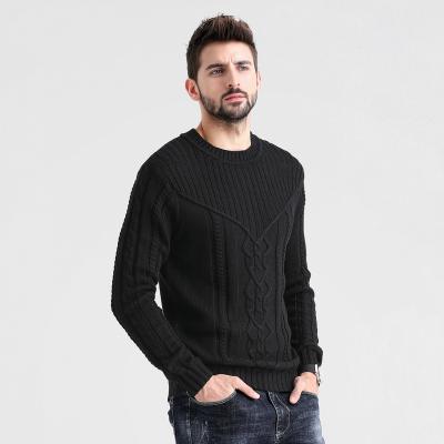 China 2022 Anti-Wrinkle Mens Sweater Knitwear Winter Cotton Knitwear Heavy Jacquard Wadding Knitted Sweater 2022 for sale