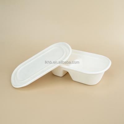 China Biodegradable Compostables Within 90 Days Biodegradable Food Packing Box Bagasse Take Away Box for sale