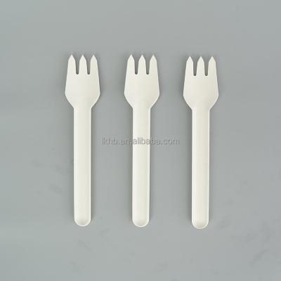 China Biodegradable Compostable Within 90 Day Eco Friendly Bagasse Pulp Cutlery Compostable Sugar Cane Forks For Fruit for sale