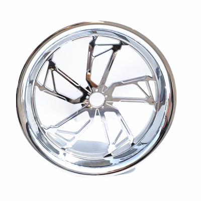 China Aluminum Alloy 23x5.5 Inch Water Chromed Motorcycle Wheel Rims for sale