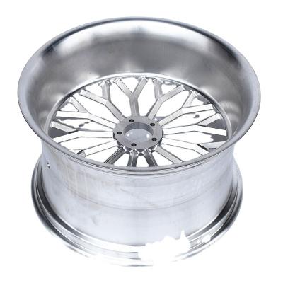 China Aluminum Alloy 18 Inch Silver Motorcycle Forged Wheels for sale