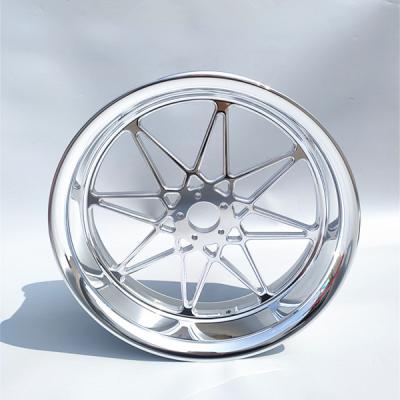 China Motorcycle Accessories New Design Forged Alloy Wheels 19inch Motorcycle Super Single Wheel Polished Alloy Rims For Motorbike for sale