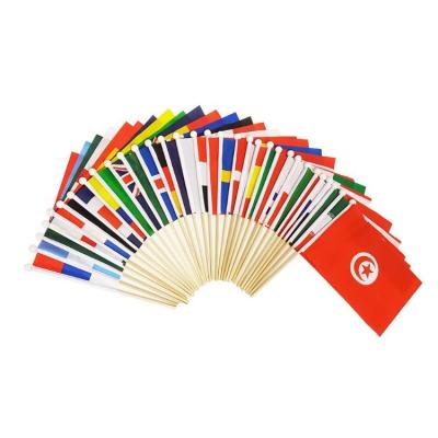 China Portable Custom Size Egypt British Armenia Libya Dominica Ukraine Ukrainian Ethiopian Hand Flag for sale