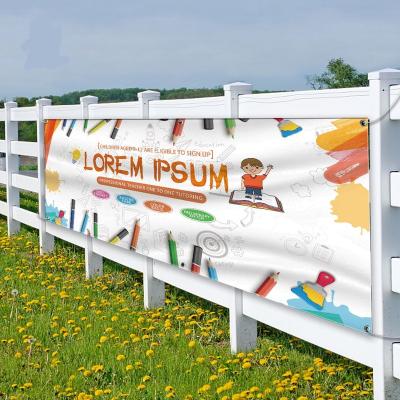 China Waterproof Eco-friendly Outdoor Fabric Mesh Fence Banner For Usage Advertising for sale