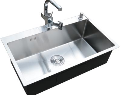 China With Faucet Hot Sales Custom Design Modern Commercial Kitchen Sink 304 Stainless Steel for sale