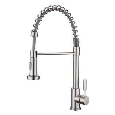 China Thermostatic Faucets Swept Universal Head Cold And Hot Multifunctional Stainless Steel Spring Kitchen Faucet for sale