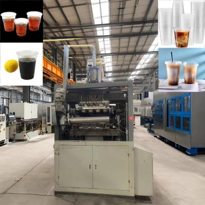 China High Speed Disposable Thermoforming Cup Making Machine Cake Coffee PP PS Pet Water Jelly Ice Cream Plastic Cup Making Machine for sale