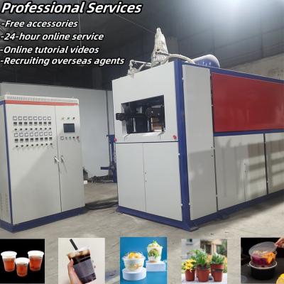 China Used thermoforming disposable plastic cup making machine ice cream cup production line plastic thermoforming machine for sale