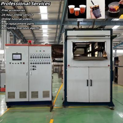 China Used thermoforming machine fully automatic shaved ice cups ice cup machine plastic cup making machine for sale