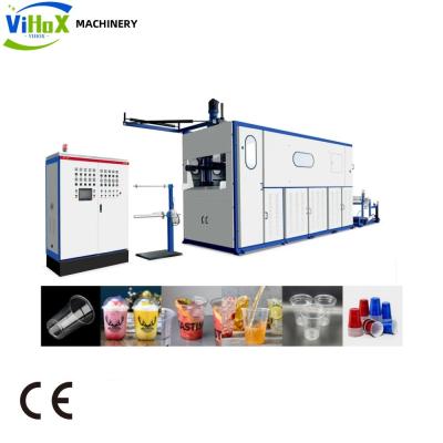 China 11KW Potência de aquecimento Máquina de fabricação de copos de plástico descartáveis totalmente automática com serviço pós-venda gratuito ao longo da vida à venda