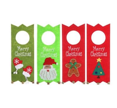 China Wholesale Felt Santa Snowman Reindeer Christmas Decoration Door Hangers for Holiday Party for sale