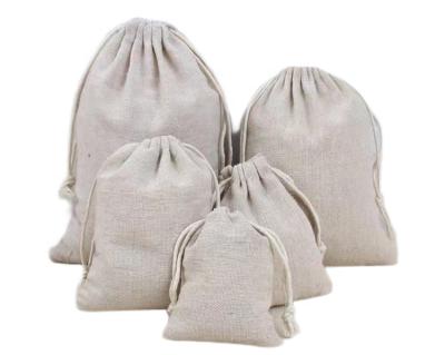 China Custom Reclycled Various Classic Plain Cotton Canvas Storage Drawstring Bag Cotton Drawstring Pouch for sale