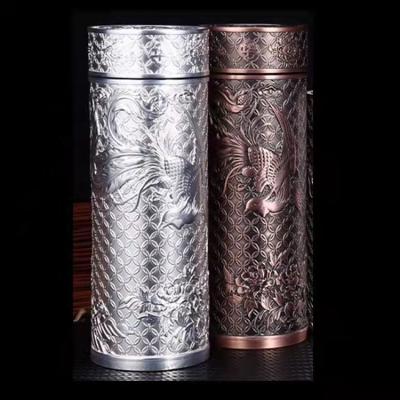 China China Chinese Style Water Ion Business Gift Portable Insulated Silver Tea Cup for sale