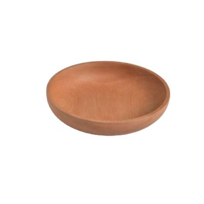 China Cheap Viable Wholesale Hot Sale Round Solid Wooden Food Serving Dish for sale