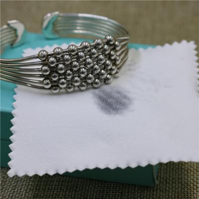 China Microfiber (Cheap High Quality Custom Logo Silver Jewelry Polishing Cloth Suede Cloth for sale