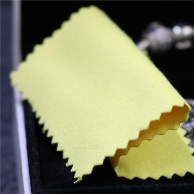 China Microfiber (Suede Customized Logo Cleaning Jewelery Silver Polishing Cloth for sale