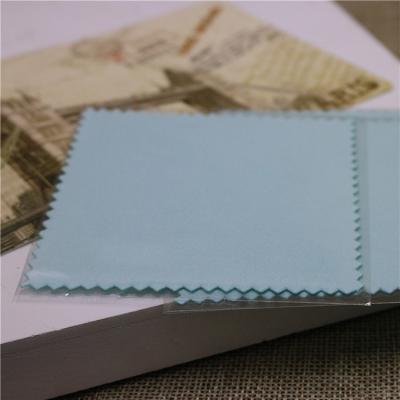 China Sustainable Eco Friendly Custom Logo Silverware Silver Jewelry Polishing Cleaning Cloth Blue for sale