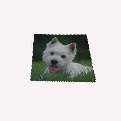 China Sustainable Custom Print Microfiber Glass Cleaning Cloth for sale