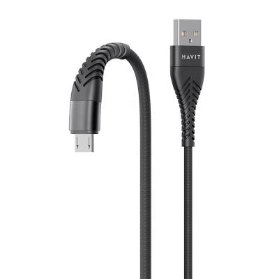 China Cell Phone CB706 Havit Mobile USB To Micro Braided Charging Cable For Phone for sale