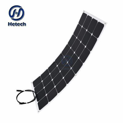 China 100W Monocrystalline Amorphous Silicon Thin Film Photovoltaic Silicon Solar Panel With Junction Box IP65 for sale