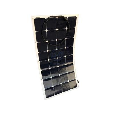 China Factory direct sale 125mmx125mm car 100W 12v monocrystalline flexible solar panels light weight for sale