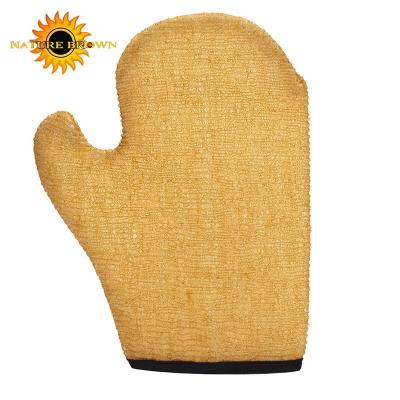 China EXFOLIATE Natural Brown Factory Customized Hot-sell Private Label Elastic Cleaning Shower Sponge Loofah Bath Scrub Exfoliating Glove for sale