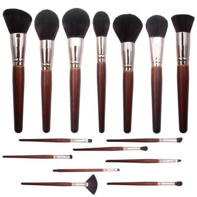 China Angular Blush Solid Wooden Makeup Tools Face Large Area Cosmetic Eyeshadow Fixing Makeup Brush for sale