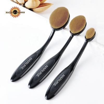 China Stain Brush Customize Gold Type Logo Brand Foundat Beauty Black Single Toothbrush Brushes Low Moq Goat Hair High Quality Soft Makeup for sale