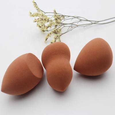 China New Fashion Brown Drop Shaped Cosmetic Tools Professional Makeup Custom Sponge for sale