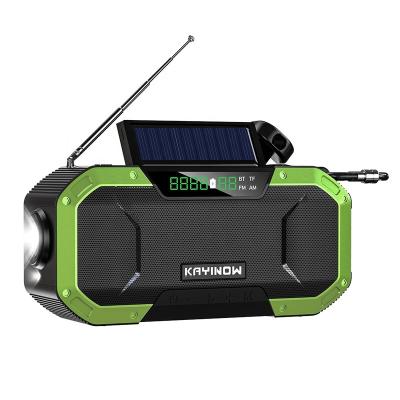 China LCD Display Multi-Function Waterproof Solar Emergency Weather Portable Crank Radio With SOS Alarm/LED Flashlight for sale