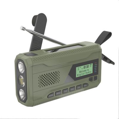 China New PORTABLE Dab / Dab+ Digital Portable Radio With Led Flashlight Emergency Hand Crank Solar Radio for sale