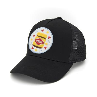 China JOINT Custom Made Trucker Hats High Quality Mesh Black Mesh Trucker Hat Embroidery Patch Logo Trucker Hats for sale