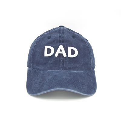 China Custom Dad Hat COMMON Unisex Washed Cotton Baseball Caps Embroidery Dad Single Adjustable Hat for sale