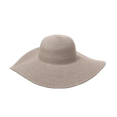 China Wholesale Custom Wide Beach Sun Dobby Summer Dobby Brim Soft Paper Straw Hat For Women for sale