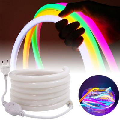 China Hot Sale Round Hotel LED Strip Light 360 Round Flexible Decorative Neon Light SMD5050 AC 110V 220V Neon Led Strip Light for sale