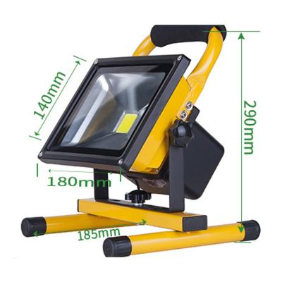 China Hot sale 20w LED portable rechargeable wireless work light IP65 ROAD light waterproof emergency flood light for sale