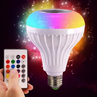 China Residential 12W RGB LED Music E27 Light Bulb Wireless Speaker Smart Bulb With Music Wireless Remote Control Led Bulb BL for sale