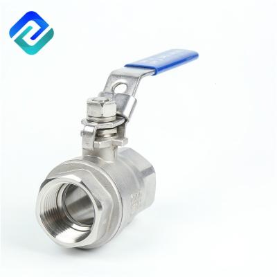 China 1/4-4 Inch General Stainless Steel Full End Two Piece Full Port Screwed Ball Valve for sale