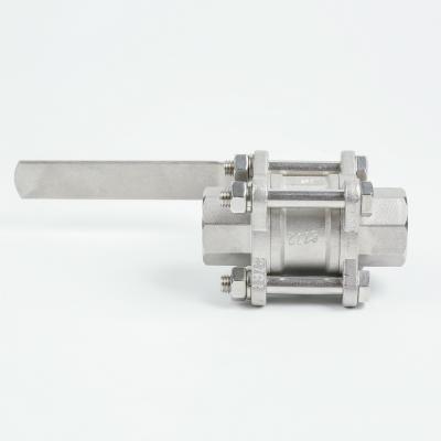 China General SS 304/316 Ball Valve 1 Inch 3pc High Pressure Water Pressure Threaded Stainless Steel Ball Valve With Lock for sale