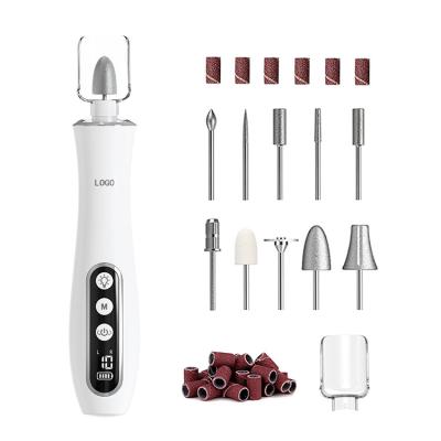 China LED Display Electric Nail Polishing Machine Low Noise USB Charging Manicure Pedicure Nail File Set Electric Nail Drill for sale